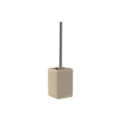Escobilla para el Baño Home ESPRIT Crema Plateado Resina Polietileno