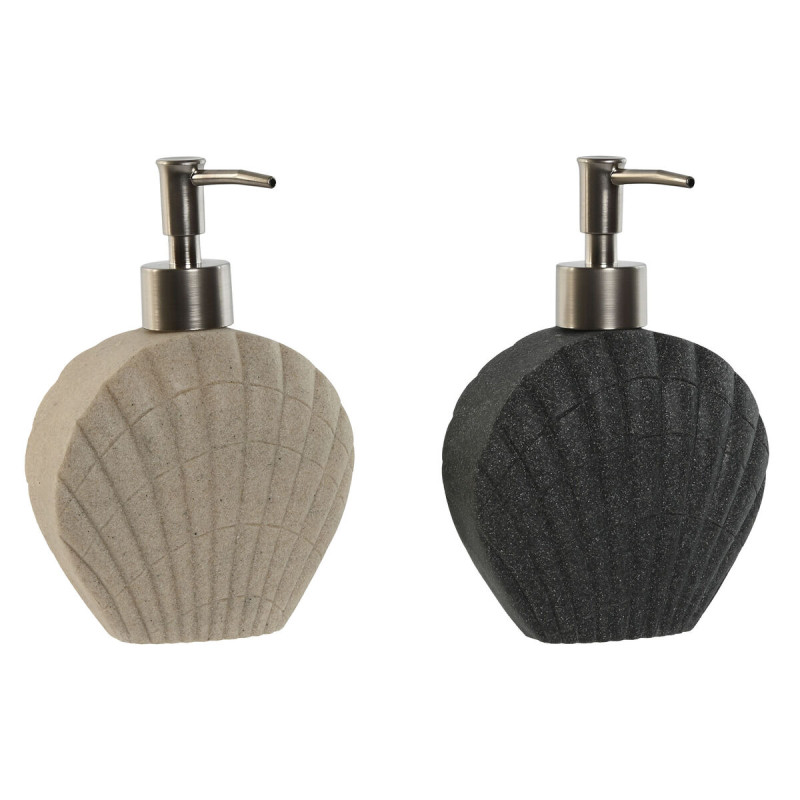 Dispensador de Jabón Home ESPRIT Gris Crema Resina Polietileno 12 X 6