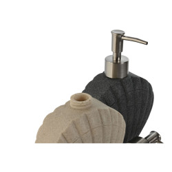 Dispensador de Jabón Home ESPRIT Gris Crema Resina Polietileno 12 X 6