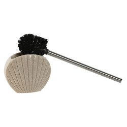 Escobilla para el Baño Home ESPRIT Gris Crema Resina Acero Inoxidable