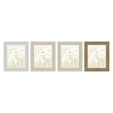 Marco de Fotos Home ESPRIT Blanco Beige Cristal Poliestireno Mármol E