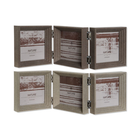 Marco de Fotos Home ESPRIT Marrón Beige Cristal Poliestireno 38 X 3 X