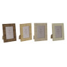 Marco de Fotos Home ESPRIT Marrón Beige Natural Marfil Cristal Polies