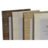 Marco de Fotos Home ESPRIT Marrón Beige Natural Marfil Cristal Polies