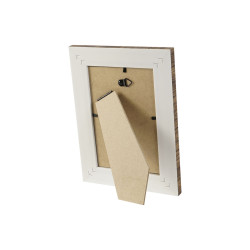 Marco de Fotos Home ESPRIT Marrón Beige Natural Marfil Cristal Polies