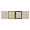 Marco de Fotos Home ESPRIT Beige Natural Cristal Poliestireno Escandin
