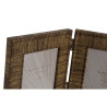 Marco de Fotos Home ESPRIT Marrón Beige Natural Marfil Cristal Polies