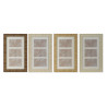 Marco de Fotos Home ESPRIT Blanco Marrón Beige Natural Cristal Polies