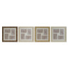 Marco de Fotos Home ESPRIT Marrón Beige Natural Marfil Cristal Polies