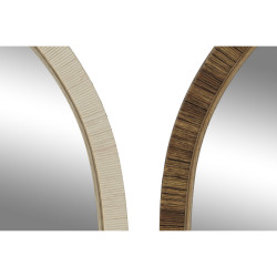 Espejo de pared Home ESPRIT Marrón Beige Natural Marfil Scandi 55 X 2