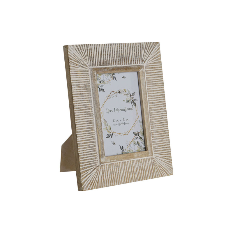 Marco de Fotos Home ESPRIT Blanco Madera de mango Moderno 19 x 1 x 24