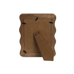 Marco de Fotos Home ESPRIT Natural Madera de mango Ondas Urbano 18,5 X