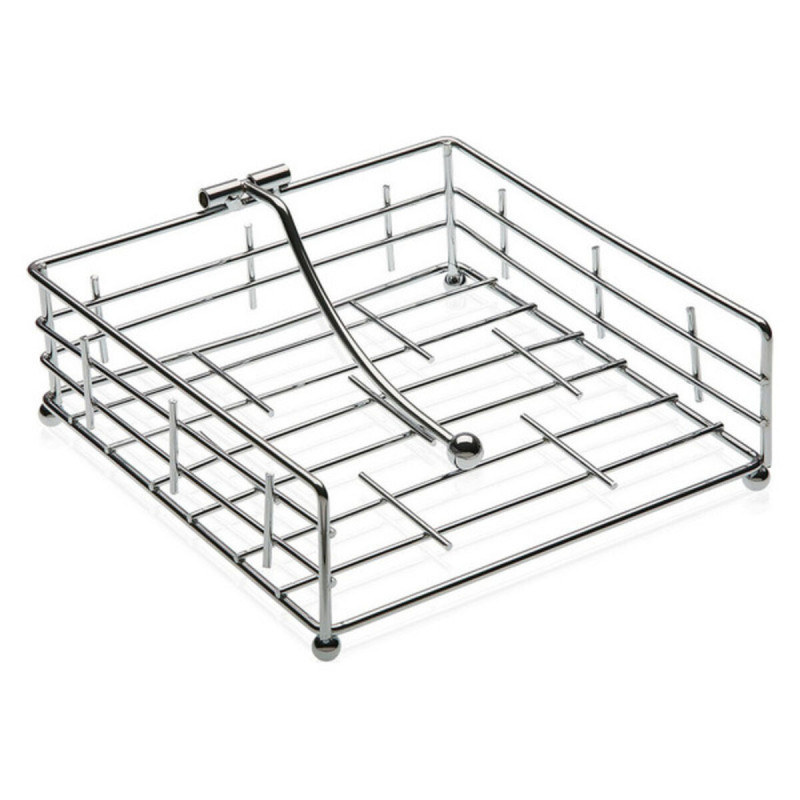 Servilletero Versa Metal Acero 7 x 18,5 x 18,5 cm Servilletero Versa Metal Acero 7 x 18,5 x 18,5 cm