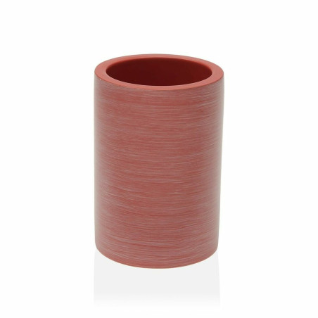 Portacepillos de Dientes Versa TERRAIN Rosa Resina (8,2 x 9,3 x 8,2 cm