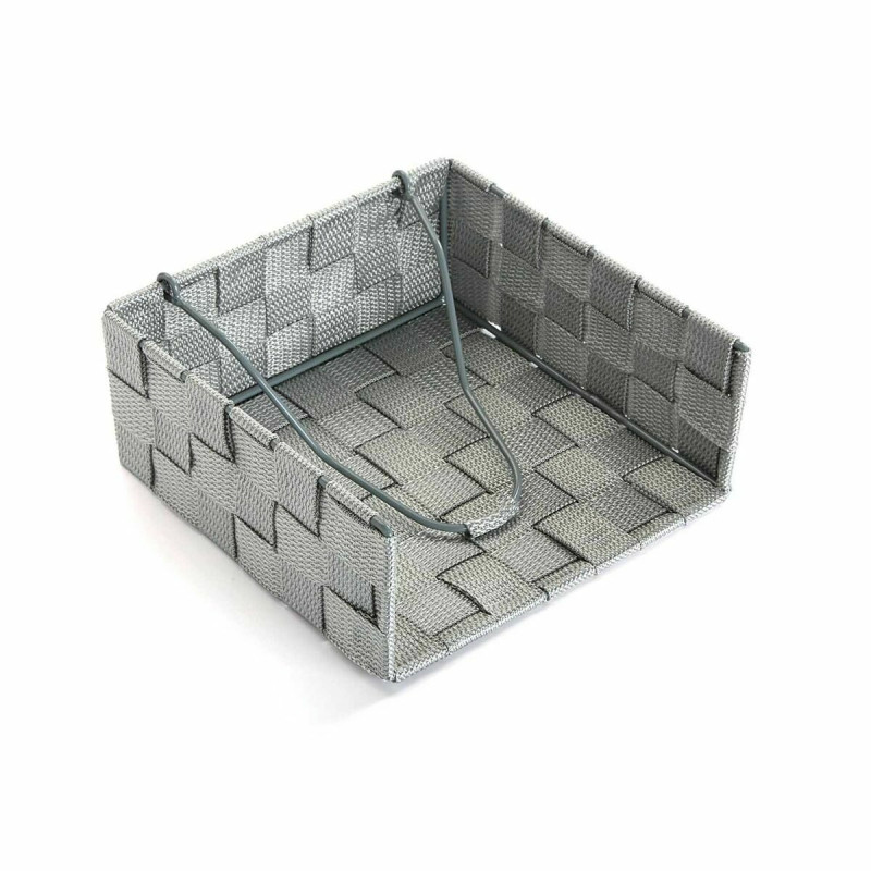 Servilletero Versa Gris Polipropileno 19 x 8 x 19 cm Servilletero Versa Gris Polipropileno 19 x 8 x 19 cm