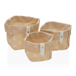 Set de Cajas Organizadoras Apilables Versa Stars Poliéster Textil Fus