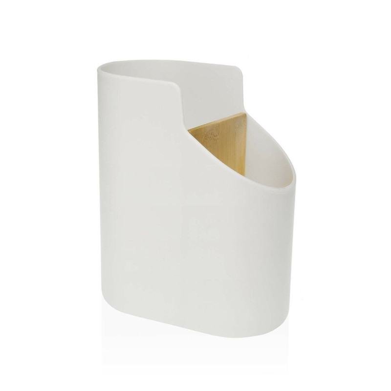 Bote para Utensilios de Cocina Versa Blanco Bambú ABS 8,5 x 17,6 x 15 Bote para Utensilios de Cocina Versa Blanco Bambú ABS 8,5 x 17,6 x 15