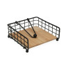 Servilletero Versa Negro Madera Acero Hierro Madera de caucho 19,5 x 7