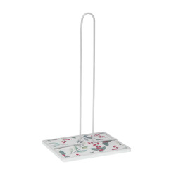 Portarrollo de Papel de Cocina Versa Acebo Metal Acero Madera MDF 16,5