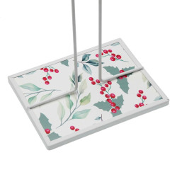 Portarrollo de Papel de Cocina Versa Acebo Metal Acero Madera MDF 16,5
