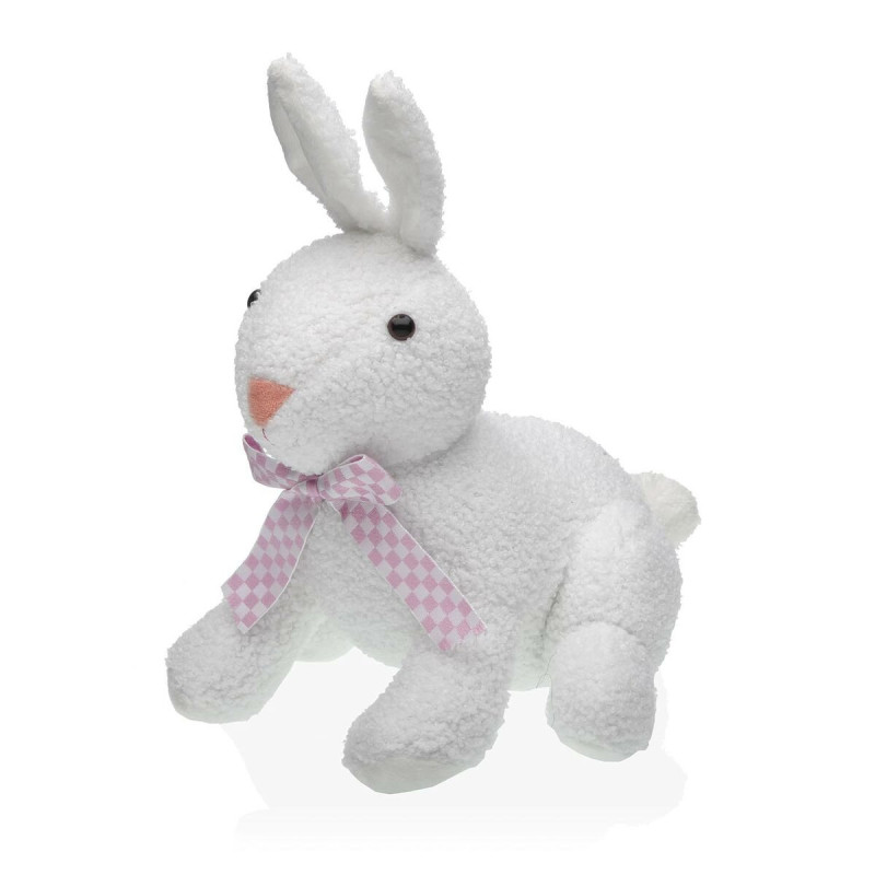 Sujetador de puerta Versa Conejo Blanco Textil 12 x 34 x 27 cm Sujetador de puerta Versa Conejo Blanco Textil 12 x 34 x 27 cm