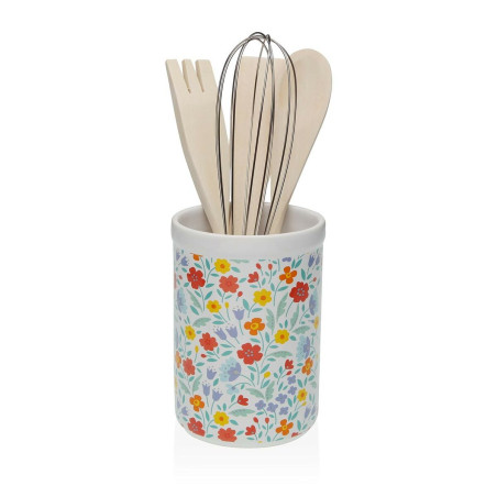 Bote para Utensilios de Cocina Versa Flandes Cerámica Dolomita 10 x 1