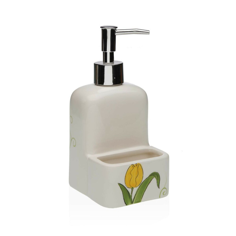 Dispensador de Jabón Versa Cerámica ABS Dolomita Tulipán 9 x 18,5 x Dispensador de Jabón Versa Cerámica ABS Dolomita Tulipán 9 x 18,5 x