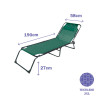 Marbueno Tumbona Plegable Acero Con Cojin Jardin y Piscina 190X58X27 c