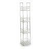 Estantería de Baño Transparente Plateado Metal Plástico