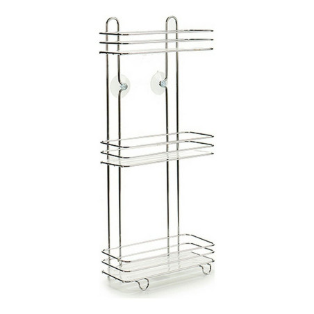 Estantería de Baño Plateado Metal Transparente Plástico (14 x 60 x