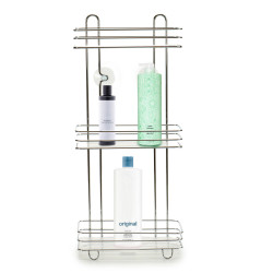 Estantería de Baño Plateado Metal Transparente Plástico (14 x 60 x