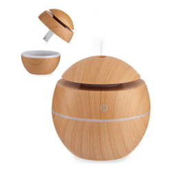 Humidificador Difusor de Aromas con LED Multicolor Marrón Plástico (