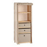 Estantería Beige Madera Tela (28 x 113 x 42 cm)