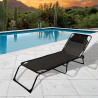 Marbueno Tumbona Plegable Acero Con Cojin Jardin y Piscina 190X58X27 c