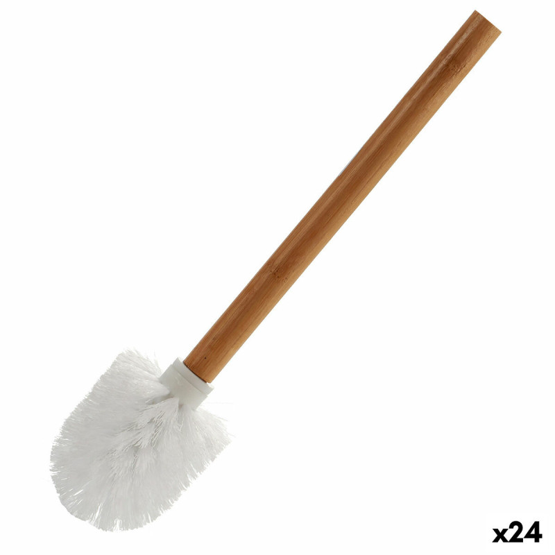 Escobilla para el Baño Marrón Blanco Bambú (8 x 35,5 x 8 cm) (24 Un Escobilla para el Baño Marrón Blanco Bambú (8 x 35,5 x 8 cm) (24 Un