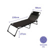 Marbueno Tumbona Plegable Acero Con Cojin Jardin y Piscina 190X58X27 c