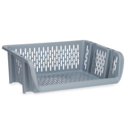 Cesta para verduras Gris Polipropileno (30 x 13,5 x 38,7 cm) (24 Unida