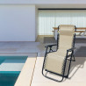 Marbueno Tumbona Plegable Acero Con Cojin Jardin y Piscina 90X66X108 c