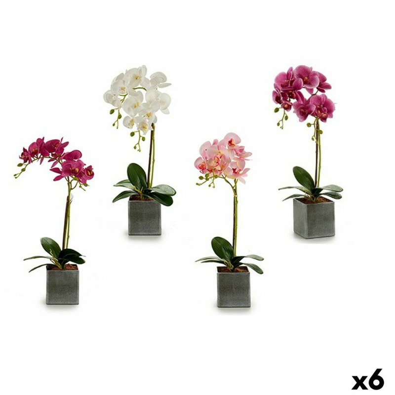 Flor Decorativa Orquídea Plástico 14 x 51 x 18 cm (6 Unidades) Flor Decorativa Orquídea Plástico 14 x 51 x 18 cm (6 Unidades)