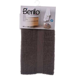 Toalla de baño 90 x 150 cm Gris (3 Unidades)