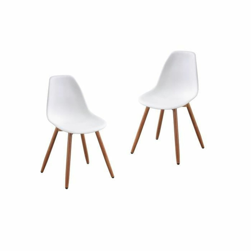 Silla de Jardín Blanco 50 x 55 x 85,5 cm (2 Unidades) Silla de Jardín Blanco 50 x 55 x 85,5 cm (2 Unidades)