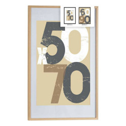 Marco de Fotos 62,5 x 2,5 x 92,5 cm Natural Plástico Madera MDF (6 Un