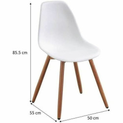 Silla de Jardín Blanco 50 x 55 x 85,5 cm (4 Piezas)