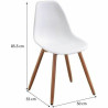 Silla de Jardín Blanco 50 x 55 x 85,5 cm (4 Piezas)
