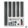 Organizador para Cubiertos Plástico reciclado Gris 32,3 x 4,5 x 40 cm