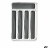 Organizador para Cubiertos Plástico reciclado Gris 23,3 x 4,5 x 32,7