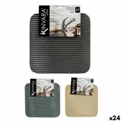 Alfombrilla Antideslizante 32 x 32 cm Set 2 Piezas Plástico (24 Unida