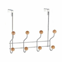 Perchero para Puertas Marrón Madera Metal 29 x 9 x 28 cm (12 Unidades