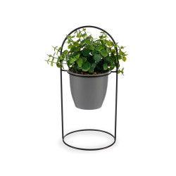 Planta Decorativa Hojas Redonda Metal Plástico 21 x 30 x 21 cm (8 Uni