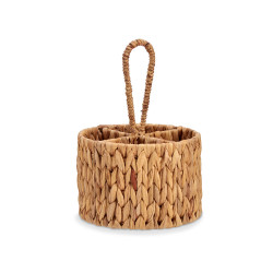 Organizador para Cubiertos Marrón Metal Jacinto de agua 20 x 30 x 20